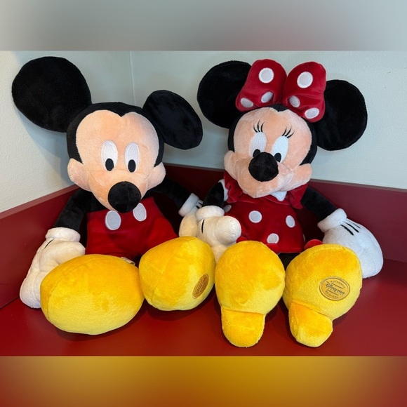 Disney Classic MICKEY & MINNIE MOUSE Medium Plush 17" Stuffed Animal Plush Toy - Picture 1 of 4